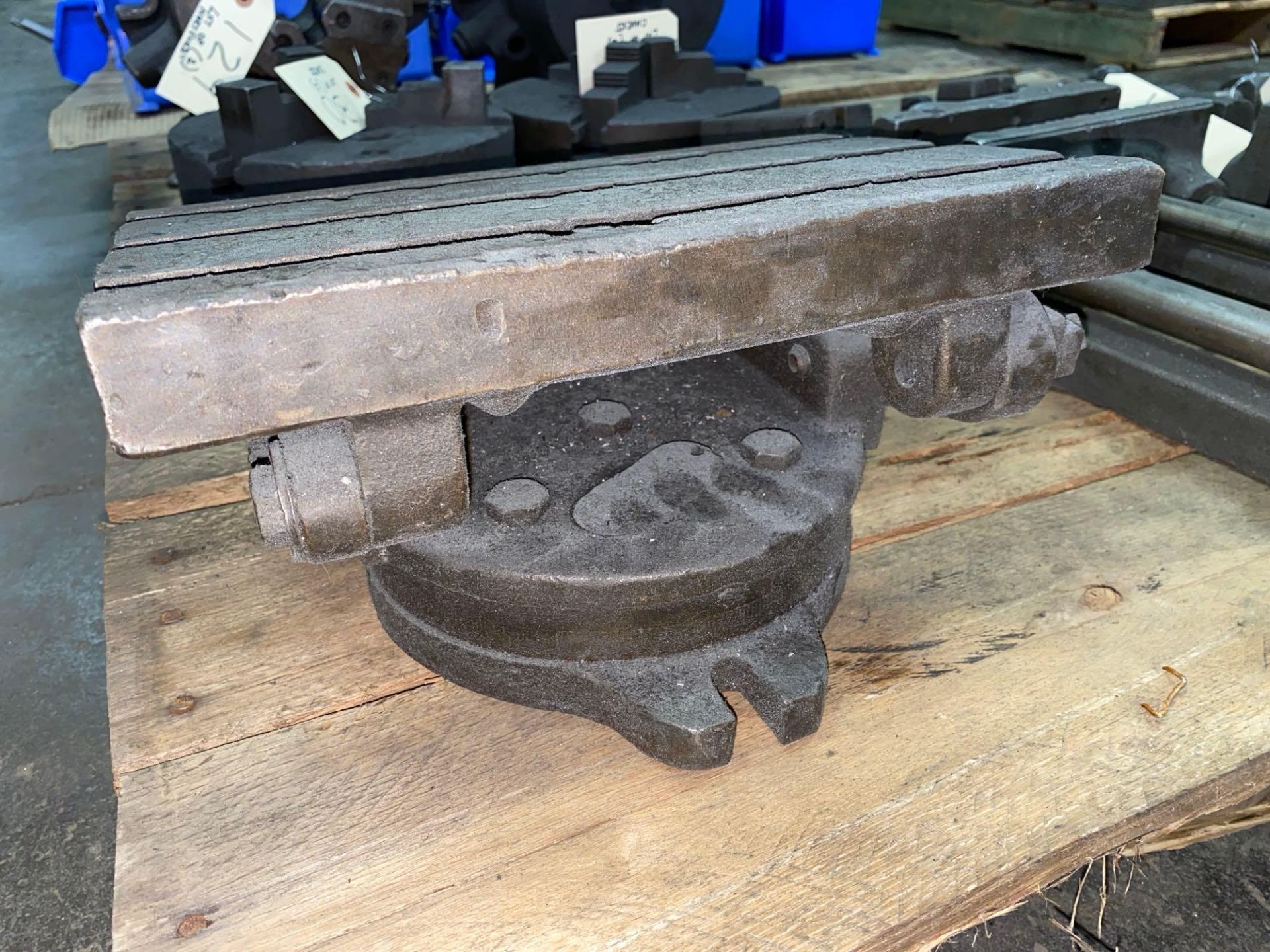 Lot of (3) Cast Iron Tilting & Layout T-Slotted Plates - Image 3 of 9