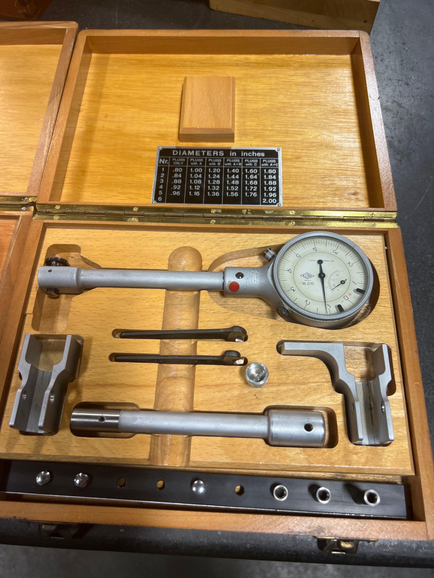 Lot of (2) Compac Dial Bore Gage Sets w/ Wood Cases - Image 3 of 4