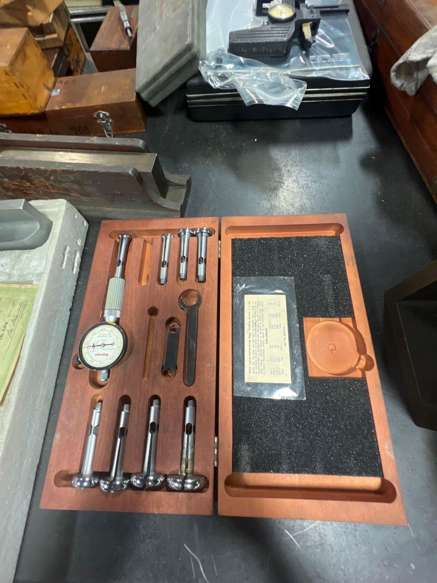 Starrett Model# 82C Dial Bore Gage Set w/ Wood Box - Image 4 of 4