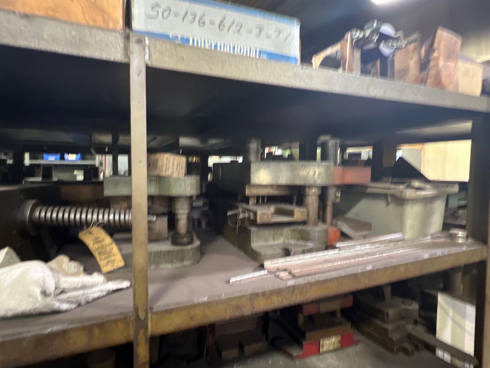 5 Shelf Steel Shelving Unit w/ Used Steel Die Sets - Image 6 of 12