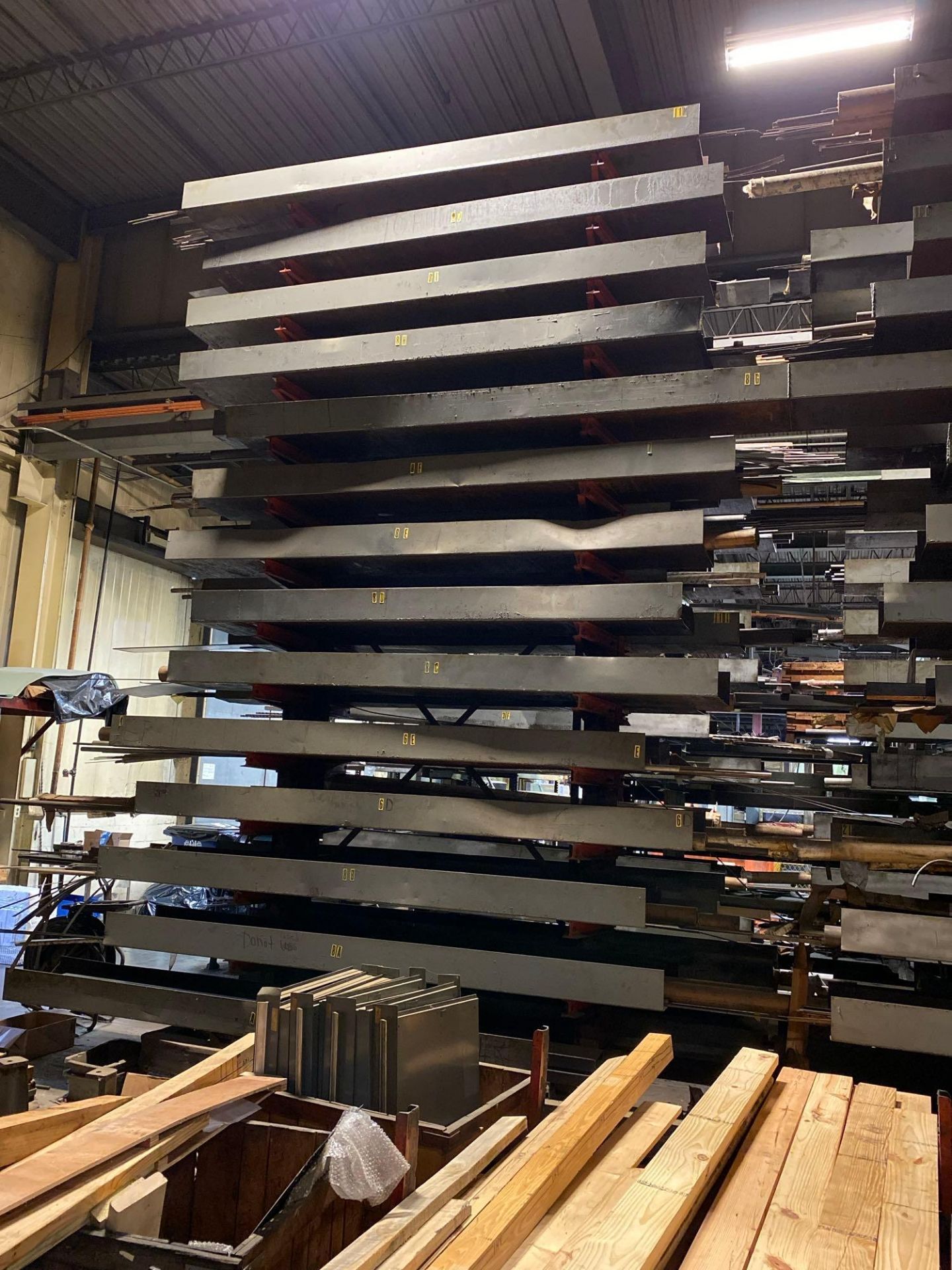 Cantilever Shelving w/ Steel, Aluminum, Pipe & Materials, Large Lot - Image 2 of 9