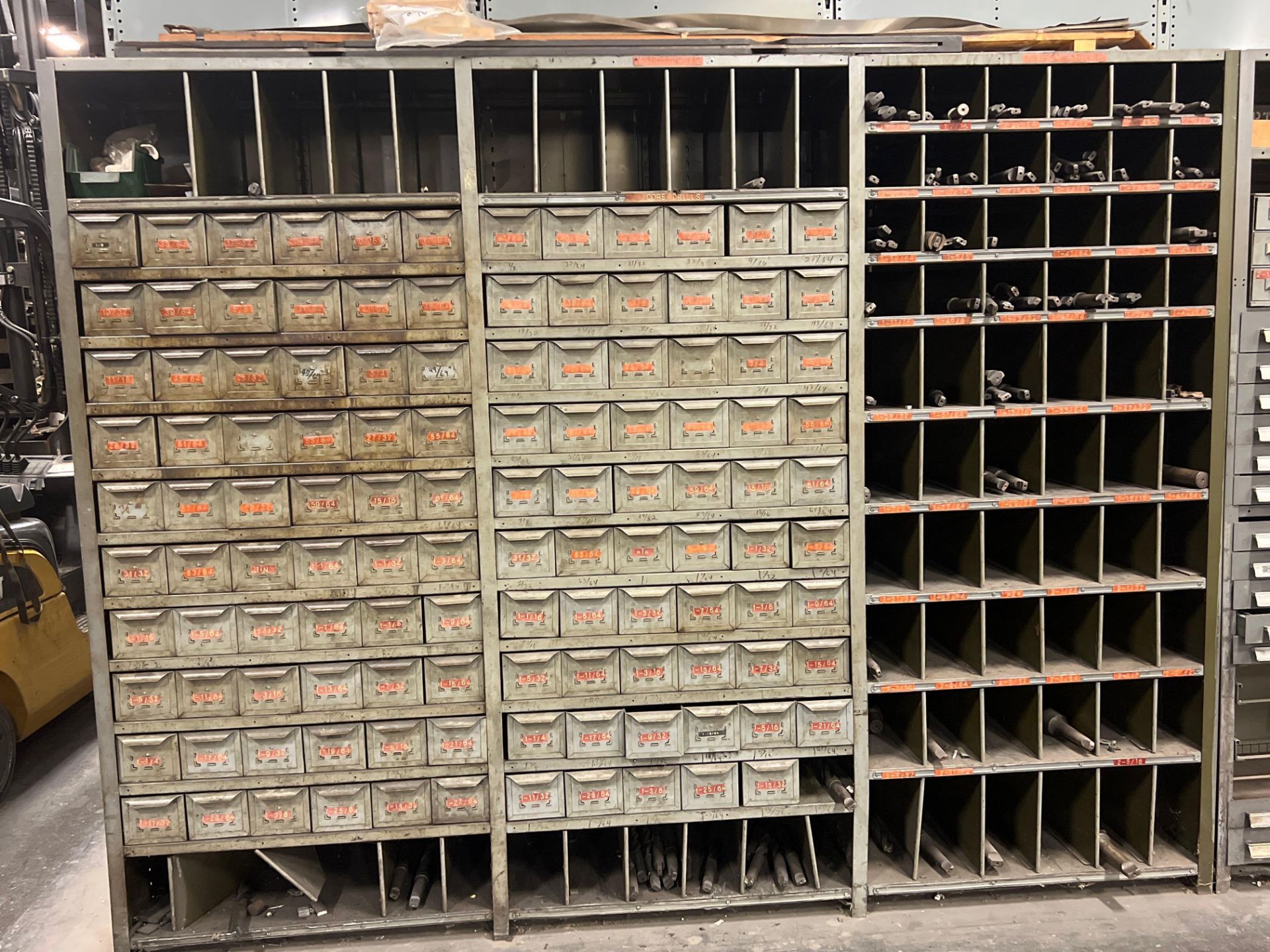 Lot of (3) Shelving Units w/ Morse Taper Drills - Image 2 of 12