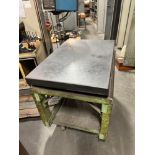 DoAll Granite Plate w/ Wooden Cart on Wheels