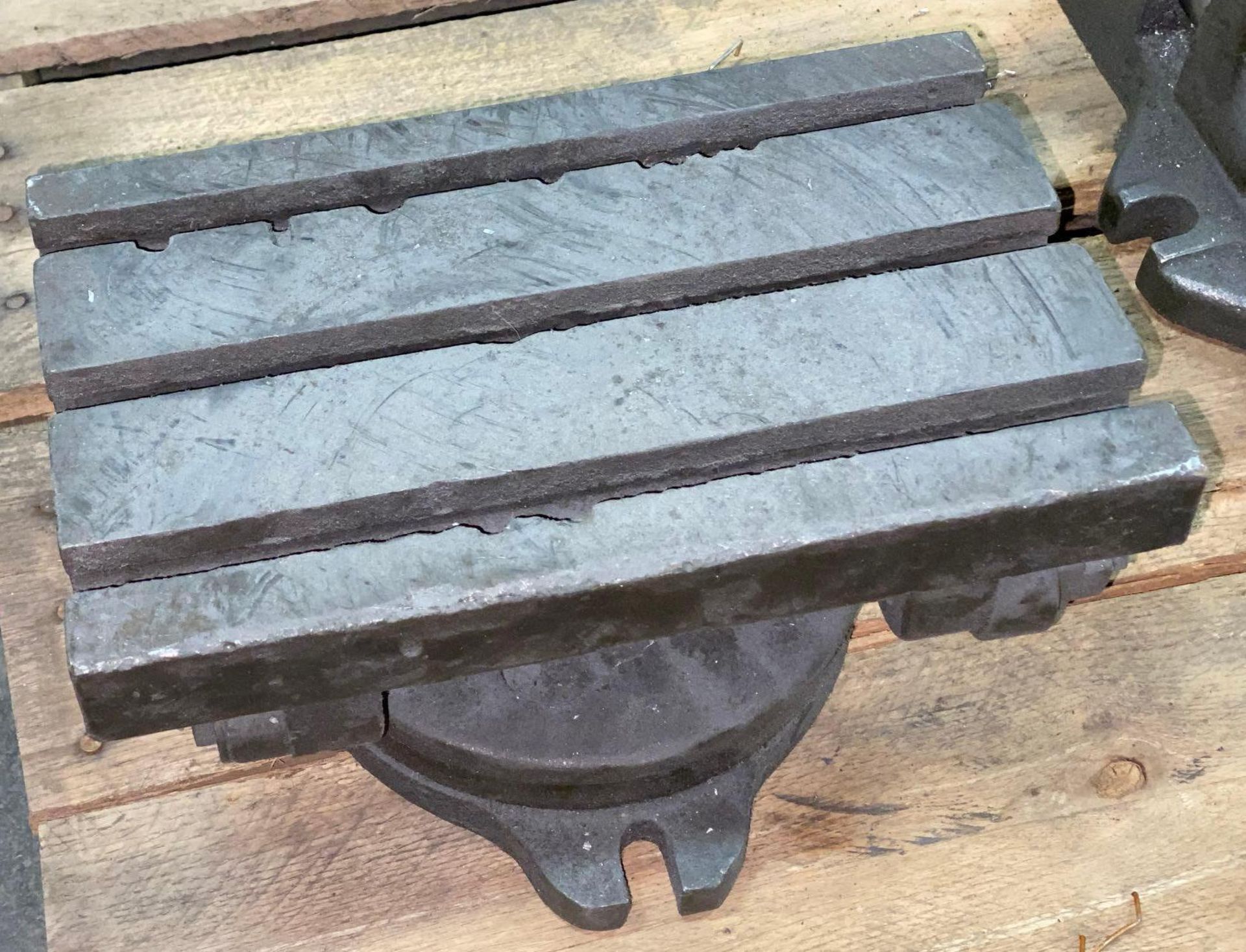 Lot of (3) Cast Iron Tilting & Layout T-Slotted Plates