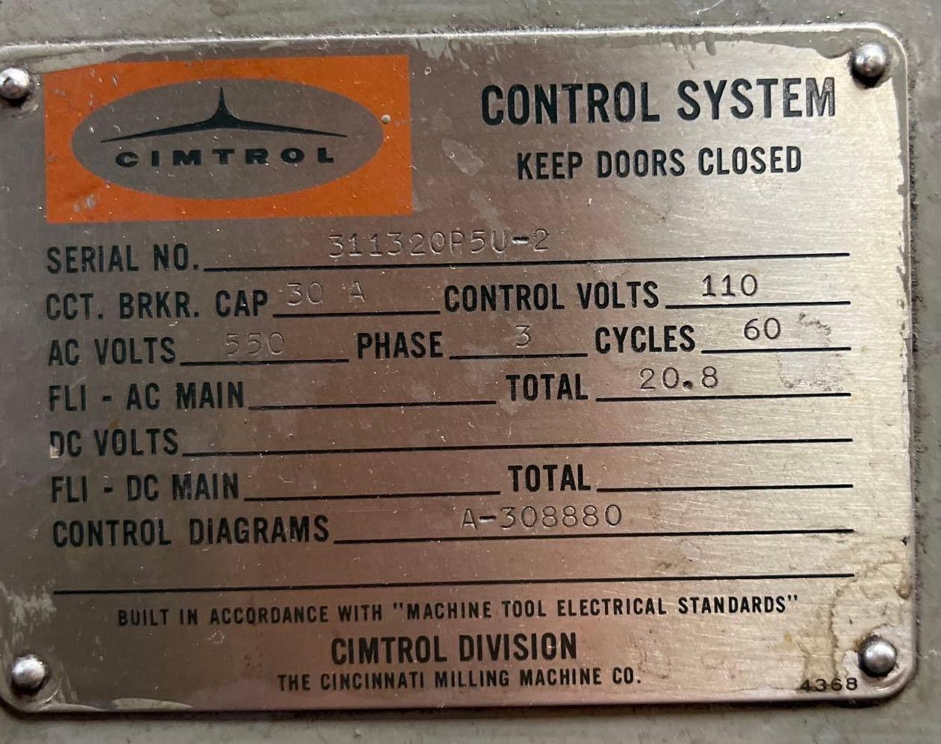 Cincinnati Hypowermatic Production Milling Machine - Image 5 of 6