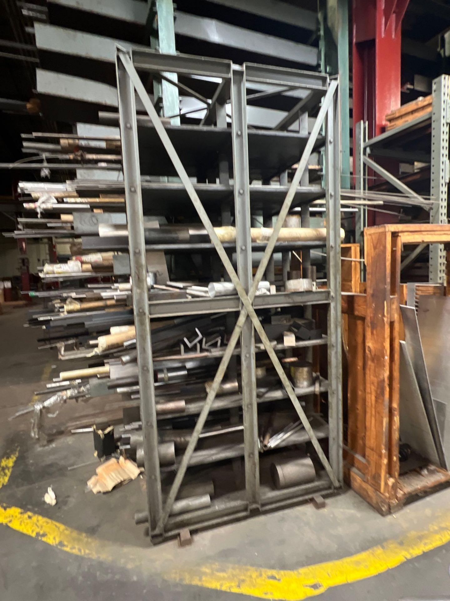 Steel Material Handling Shelving Unit w/ Contents - Image 2 of 5