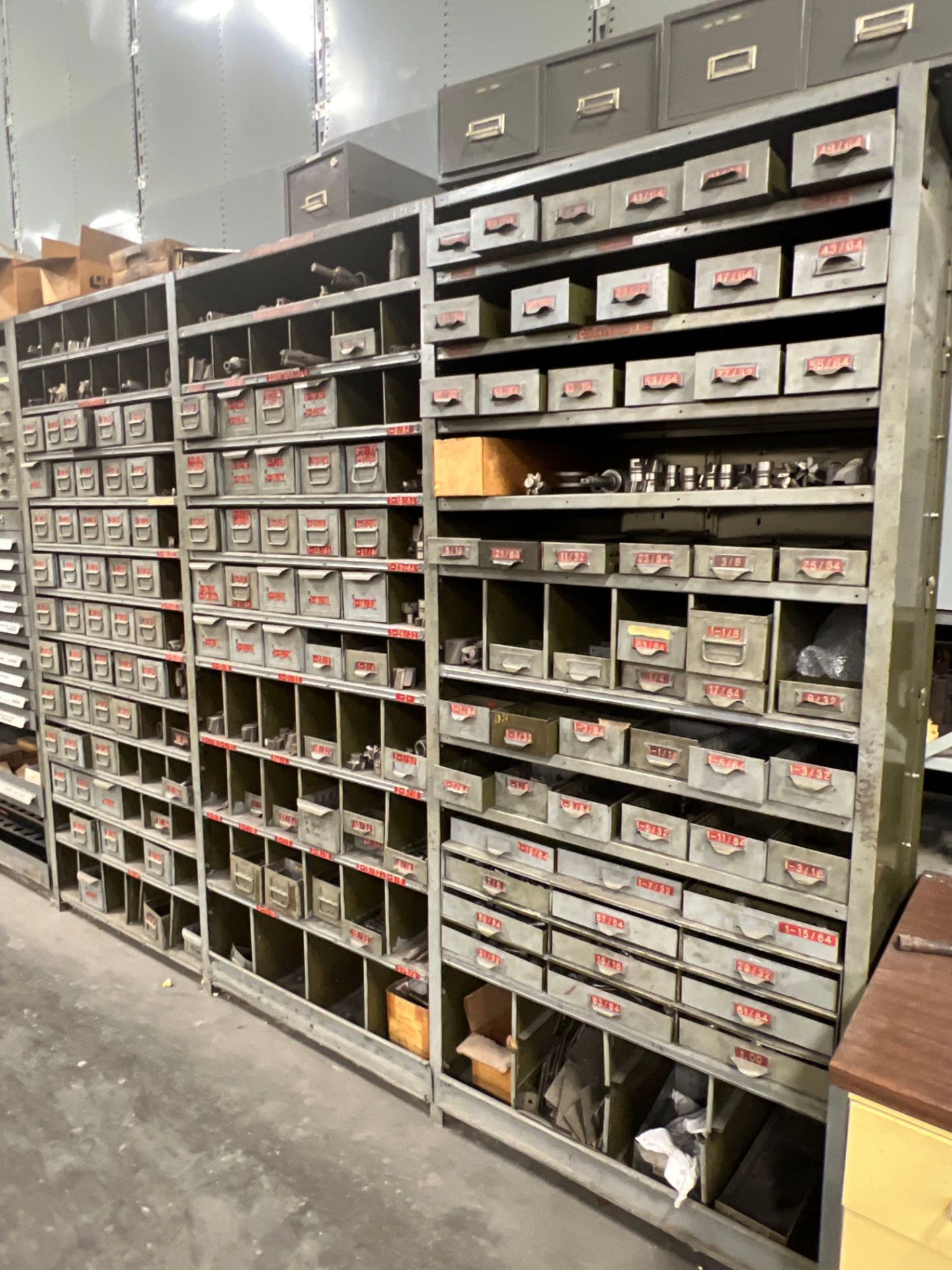 Lot of (3) Shelving Units w/ Misc. Cutters and CounterBores - Image 11 of 12