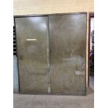 2 Slide Door Cabinet w/ Contents