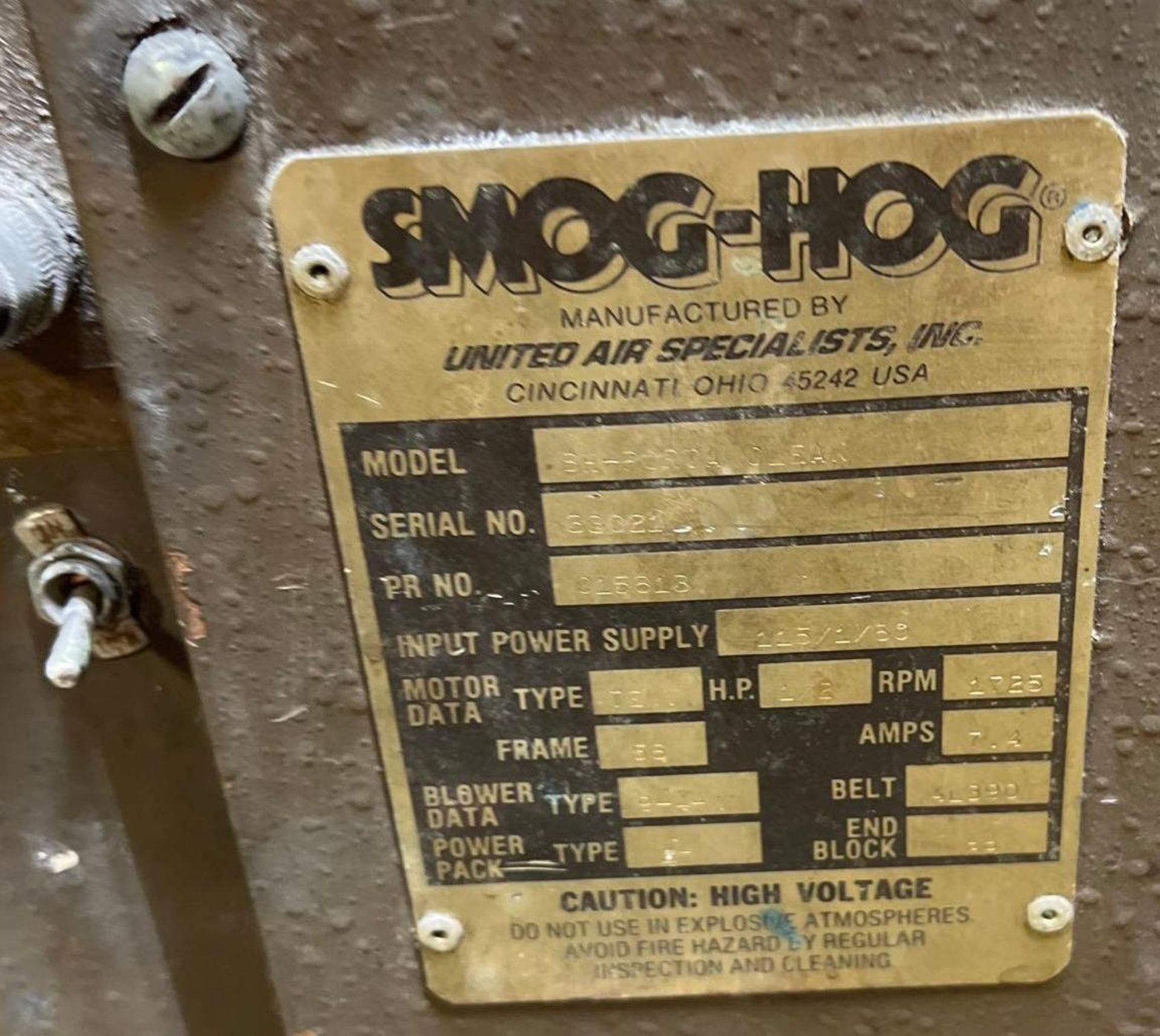 Smog-Hog Smoke Eater, SH-POPTA-CLEAN - Image 2 of 5