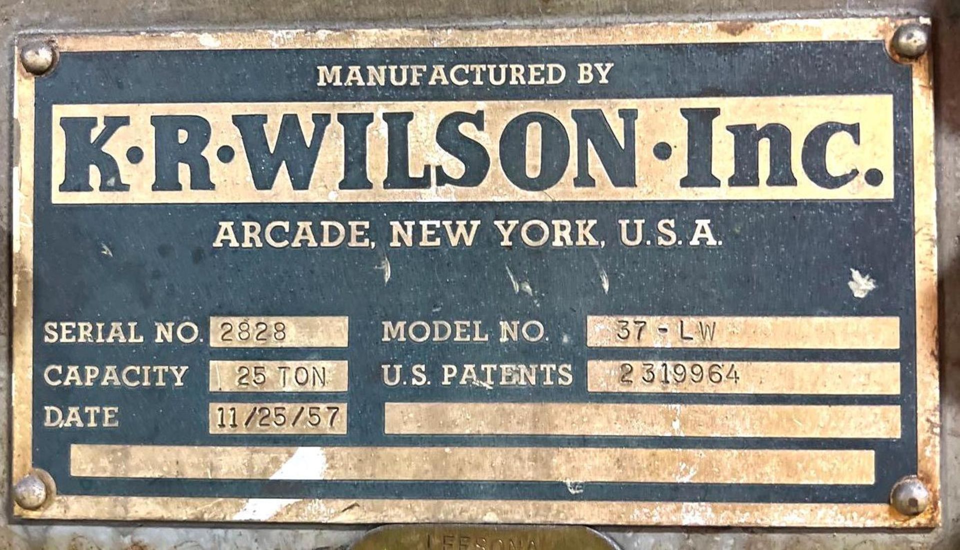 25 Ton K R Wilson Hydraulic H Frame Press - Image 4 of 4