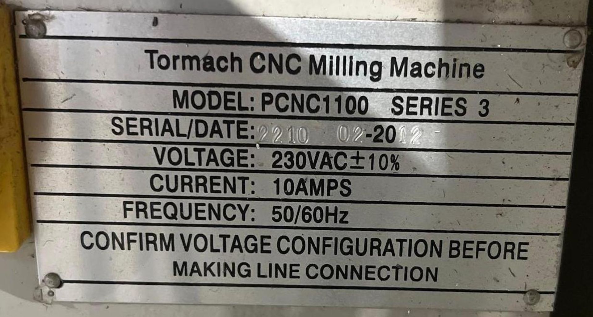 2012 Tormach CNC Milling Machine PCNC 1100 Series 3 - Image 11 of 11