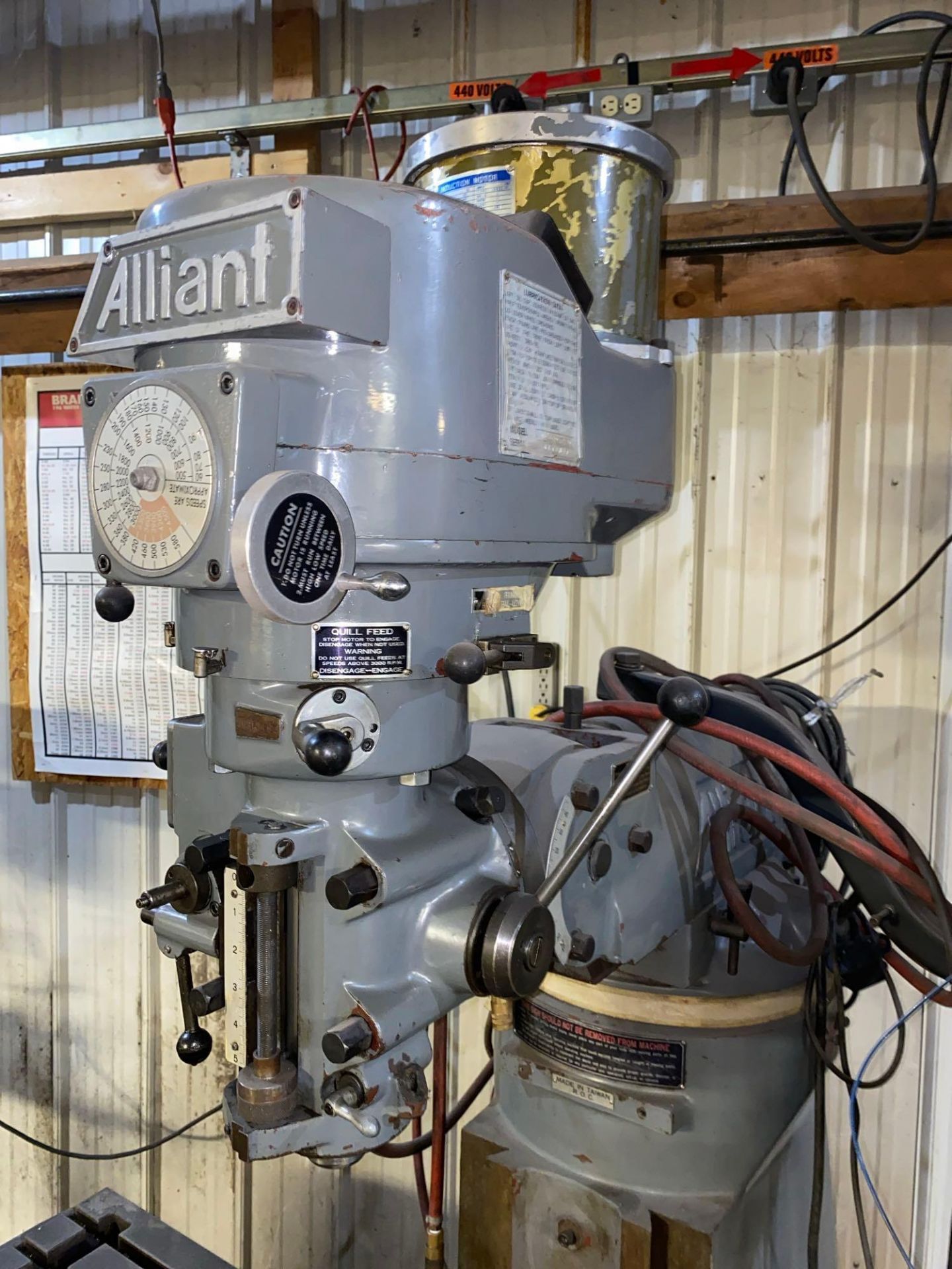 9" x 42" Alliant Vertical Mill - Image 8 of 10