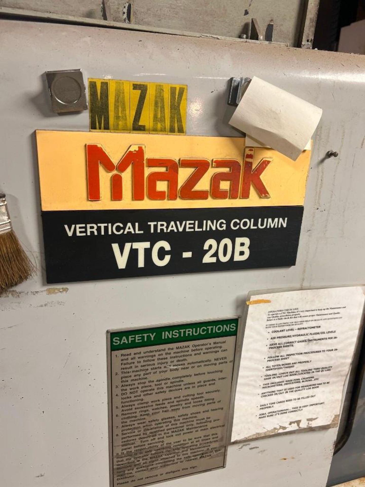 Mazak #VTC20-B Vertical Machining Center - Image 2 of 13
