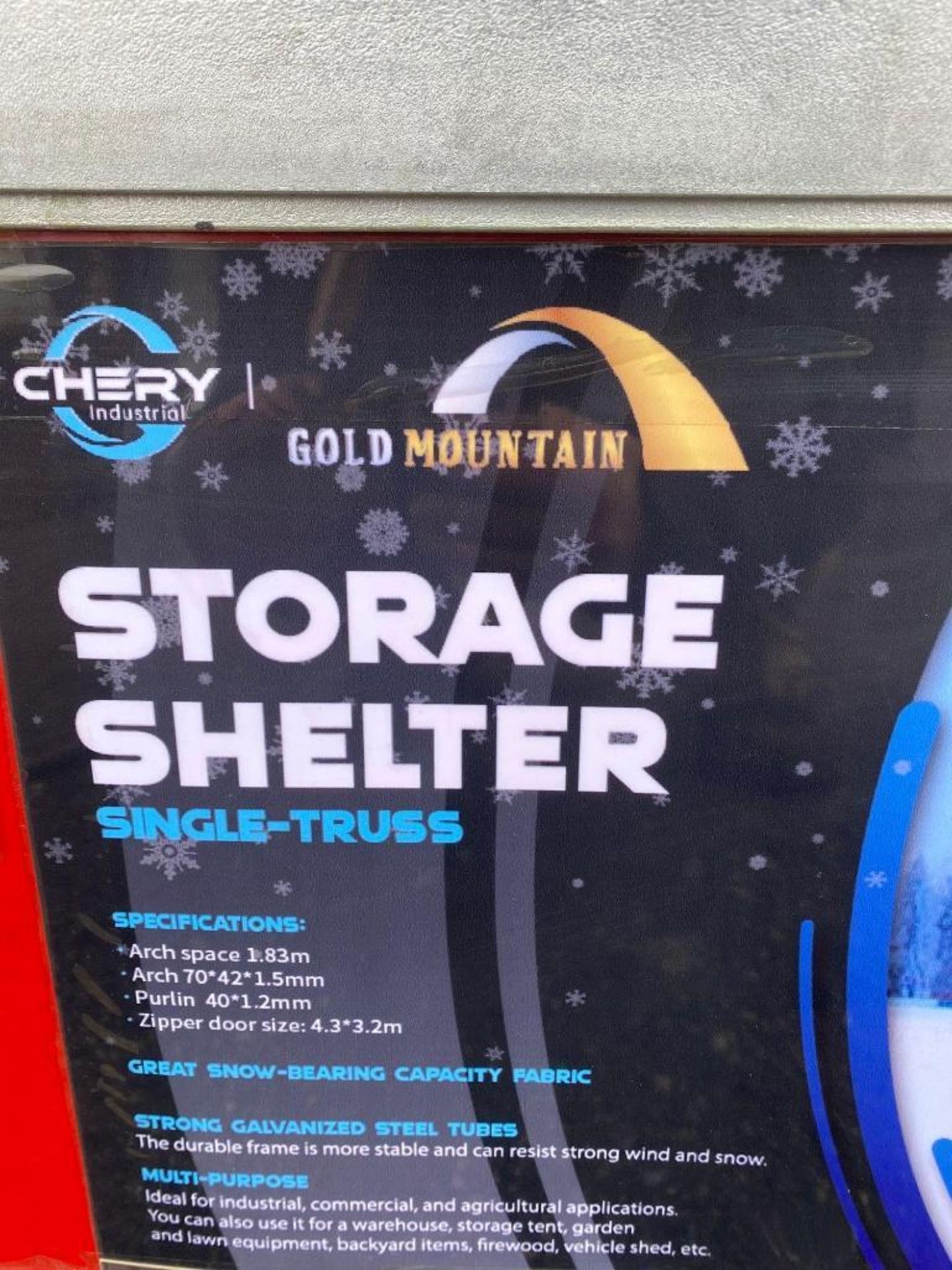 New Chery Industrial 20ft x 30ft x 12ft Outdoor Storage Shelter Model S203012R - Bild 4 aus 4