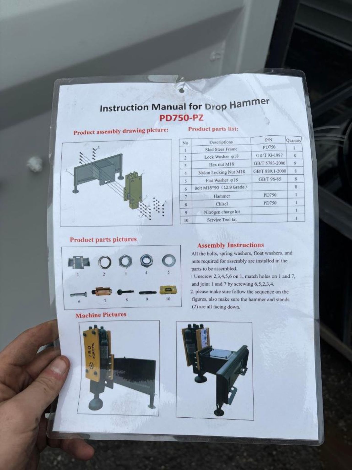 NEW AGT Industrial Hammer/Breaker Hydraulic SkIdloader Attachment - Image 2 of 3