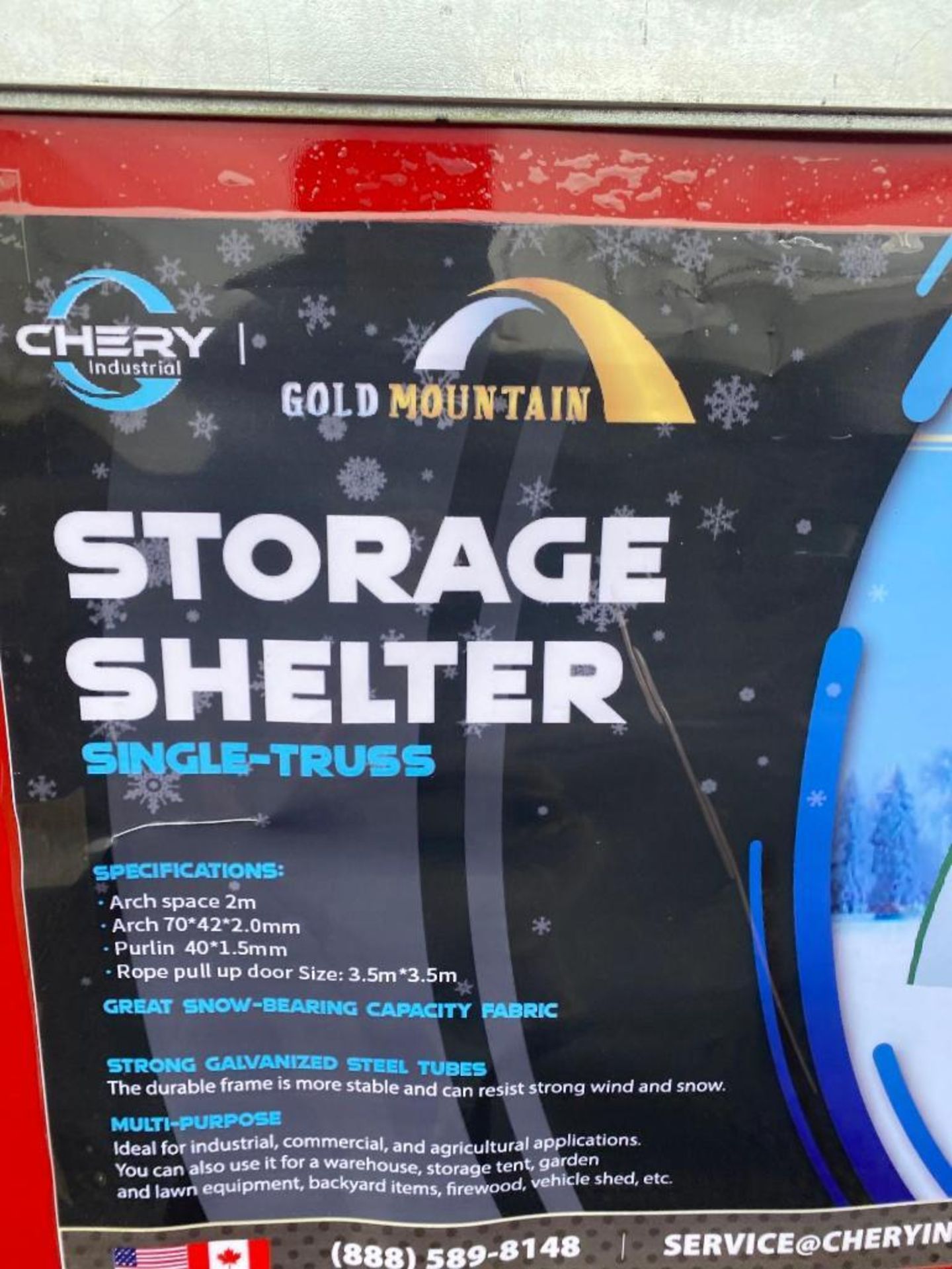 New Chery Industrial 30ft x 65ft x 15ft Outdoor Storage Shelter Model 306515R - Bild 4 aus 4