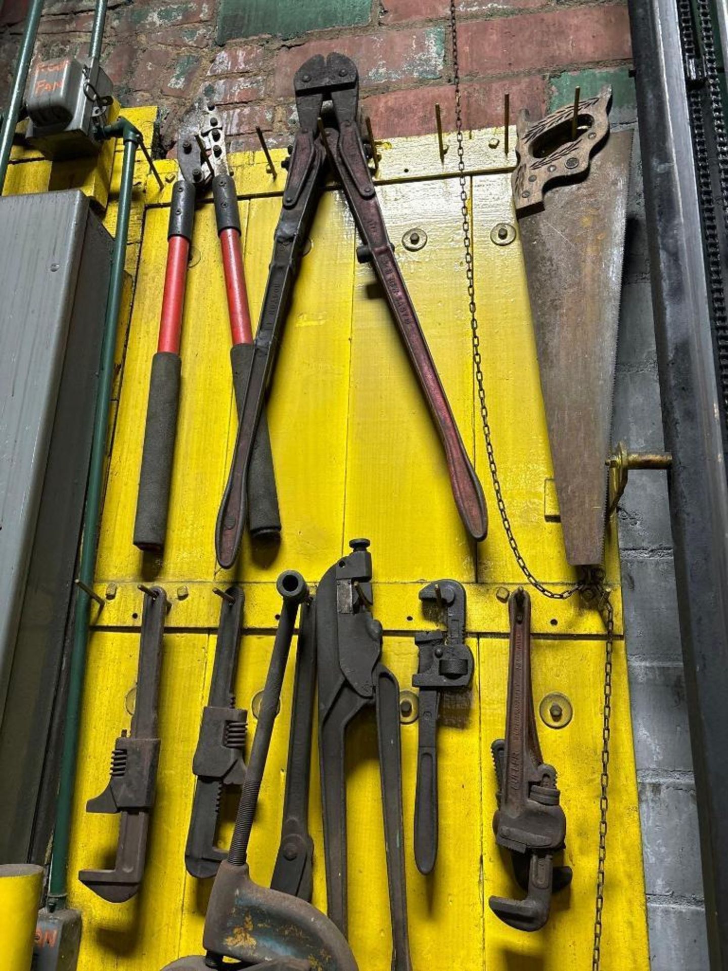 Wall of Pipe Cutters, Pipe Wrenches, and Bolt Cutters - Image 3 of 4