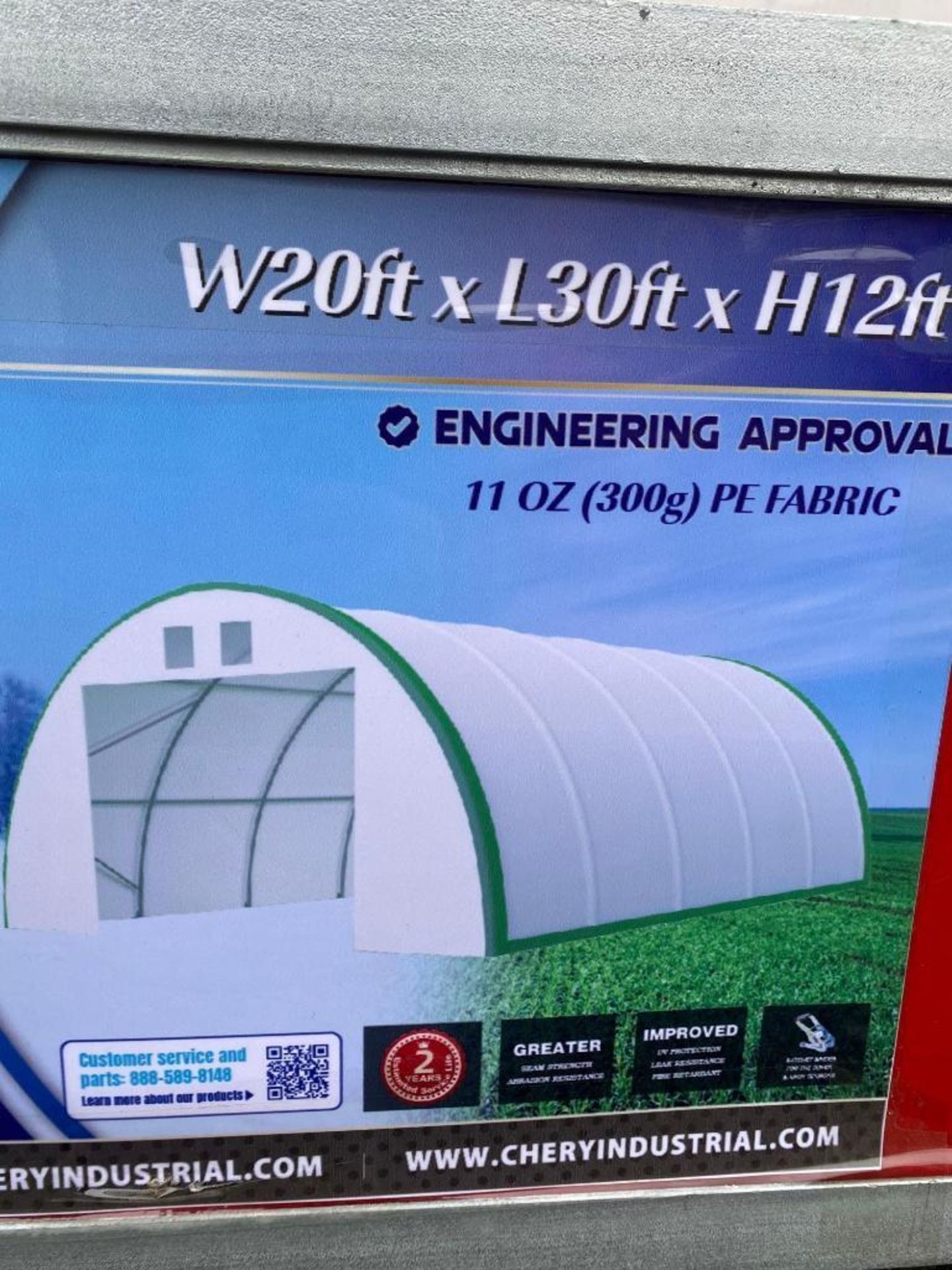 New Chery Industrial 20ft x 30ft x 12ft Outdoor Storage Shelter Model S203012R