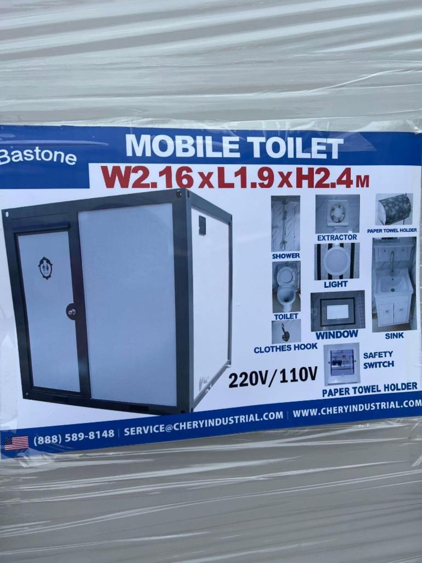 New Bastone Co Single Mobile Toilet Unit - Image 2 of 3