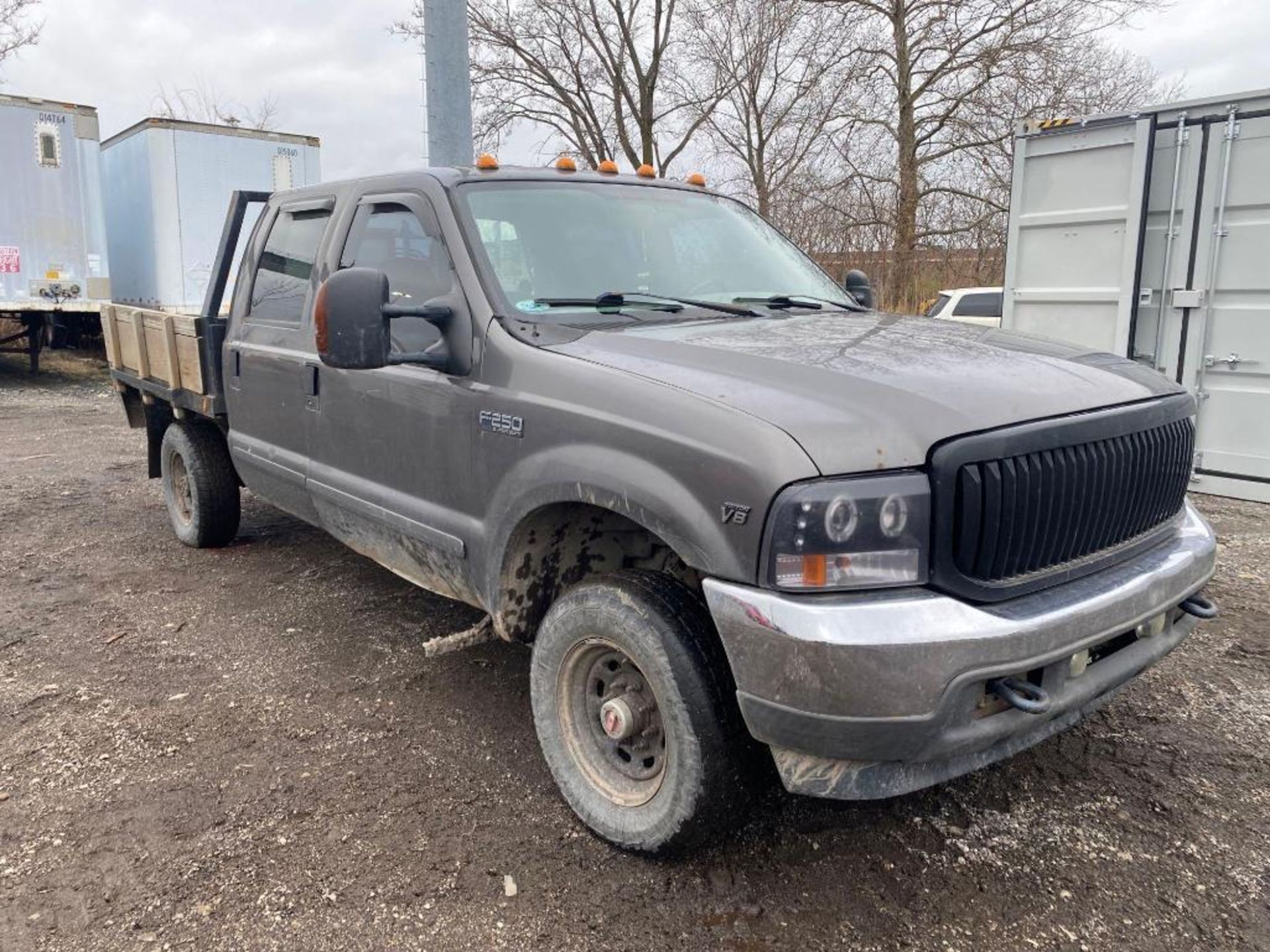 2002 Ford F-250 4x4 Flat Bed Truck - Image 2 of 10