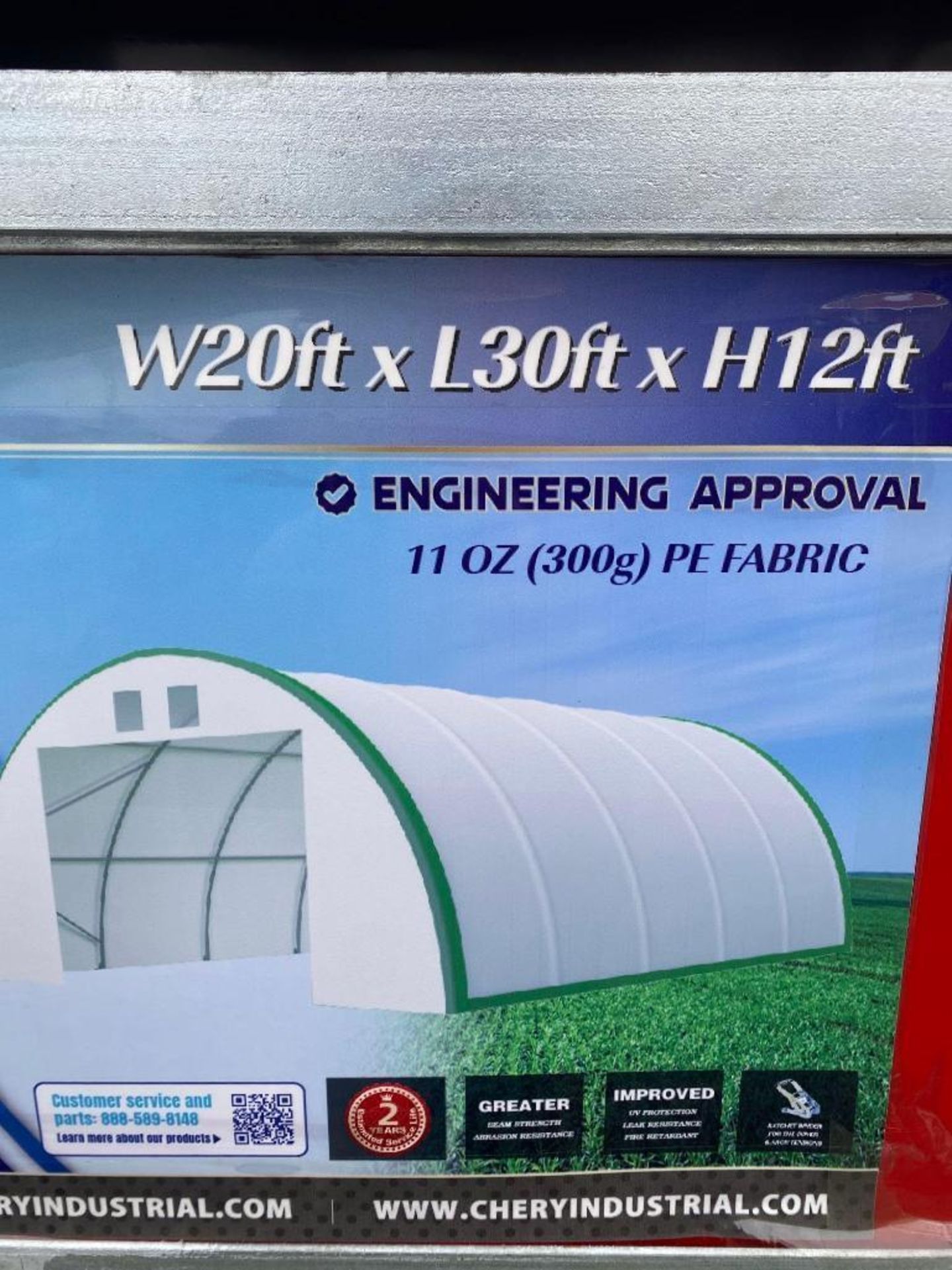 New Chery Industrial Co 20ft x 30ft x 12ft Storage Shelter - Image 4 of 5