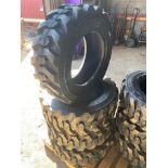 (4) New Forerunner Tubeless 10-16.5 Skidloader Tires