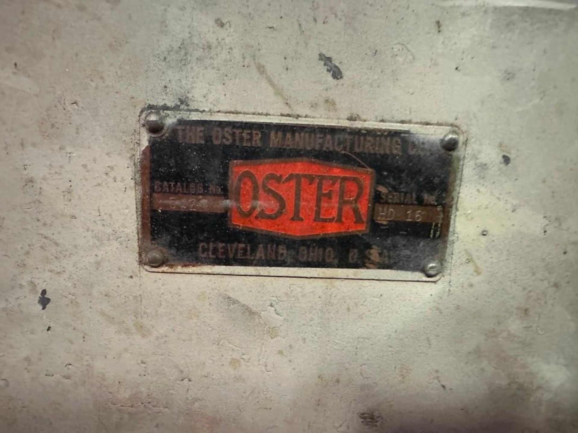 Vintgage Oster Manufacturing Co. Industrial Threading Machine (located off-site, please read - Image 5 of 5