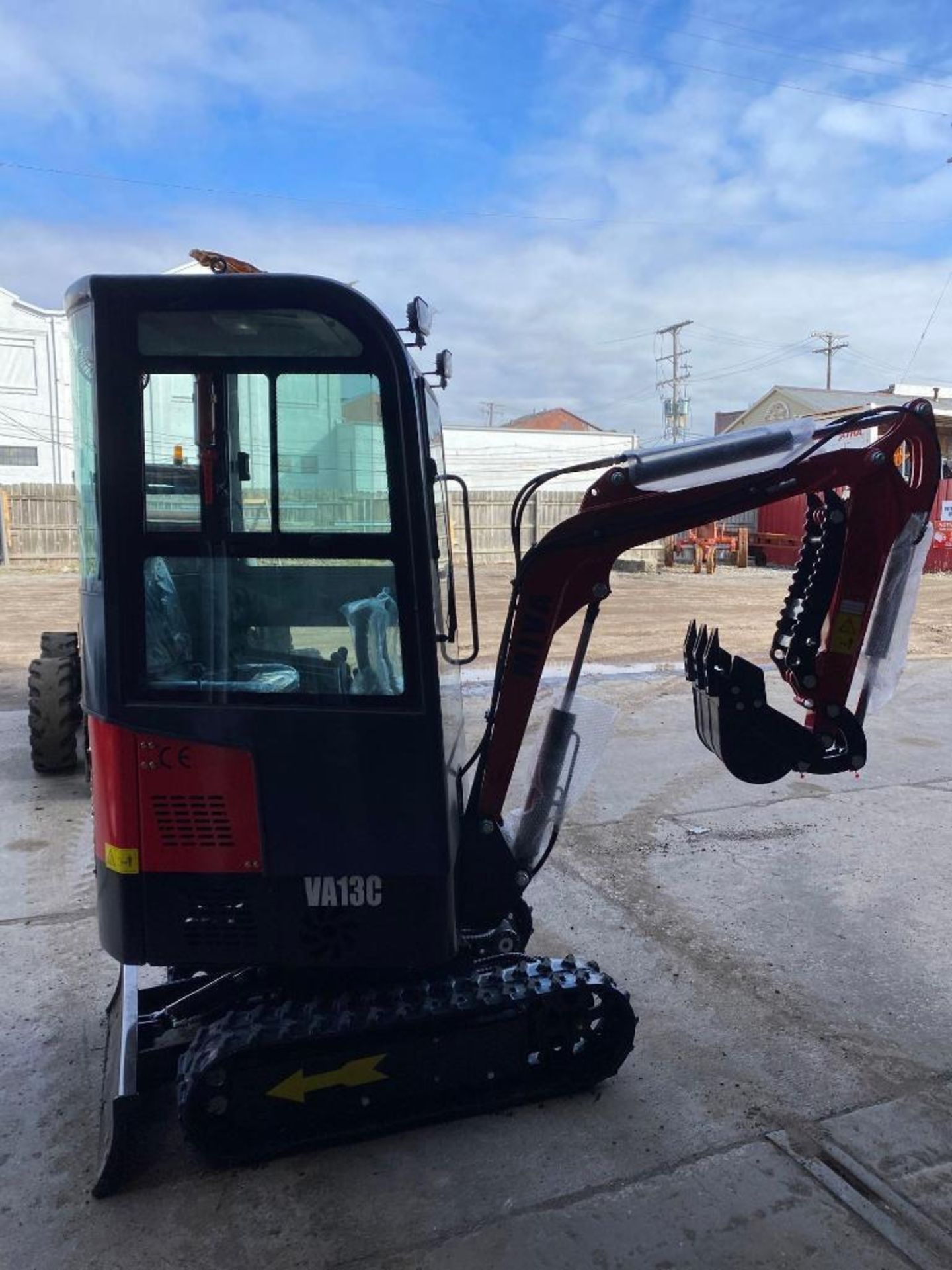 New MIVE Co Gas Powered Mini Excavator (Full Cab) Model VA13C - Image 3 of 6