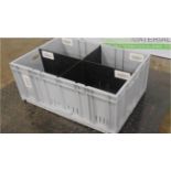 Pallet of (28) Plastic Bins w/ Removable Dividers (located off-site, please read description)