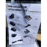 New MIVA Co Mini Excavator Attachment Set