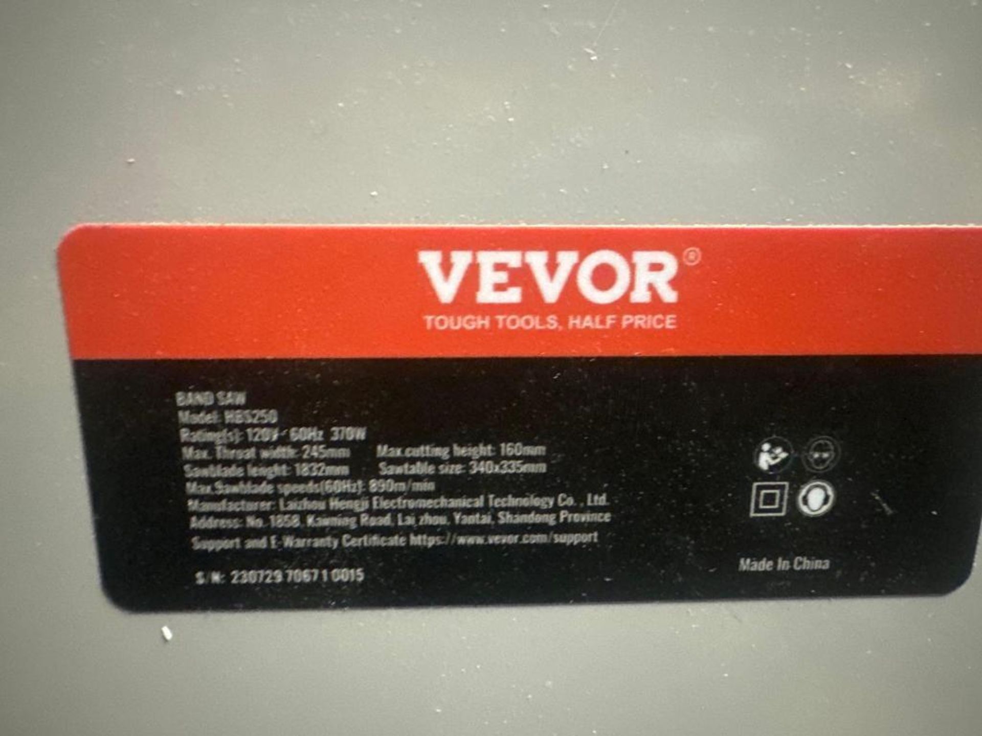 Vevor Band Saw - Image 2 of 3