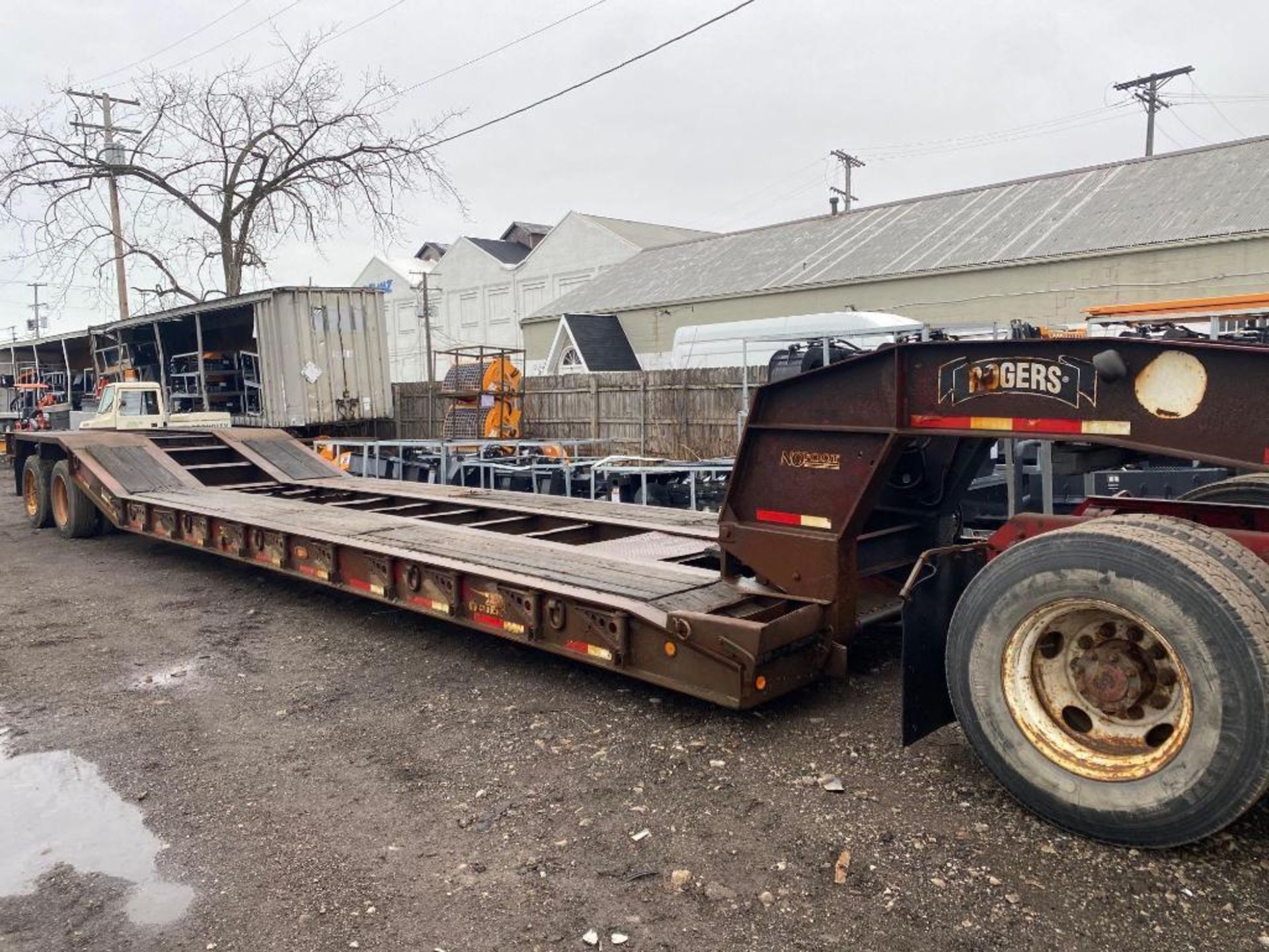 Rogers Trailer Co “Croucher” 40ft Lowboy Hydraulic Equipment Trailer