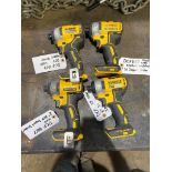 (4) Dewalt 1/4" 20v Cordless Impact Drivers