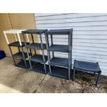 Plastic Shelving (located off-site, please read description)