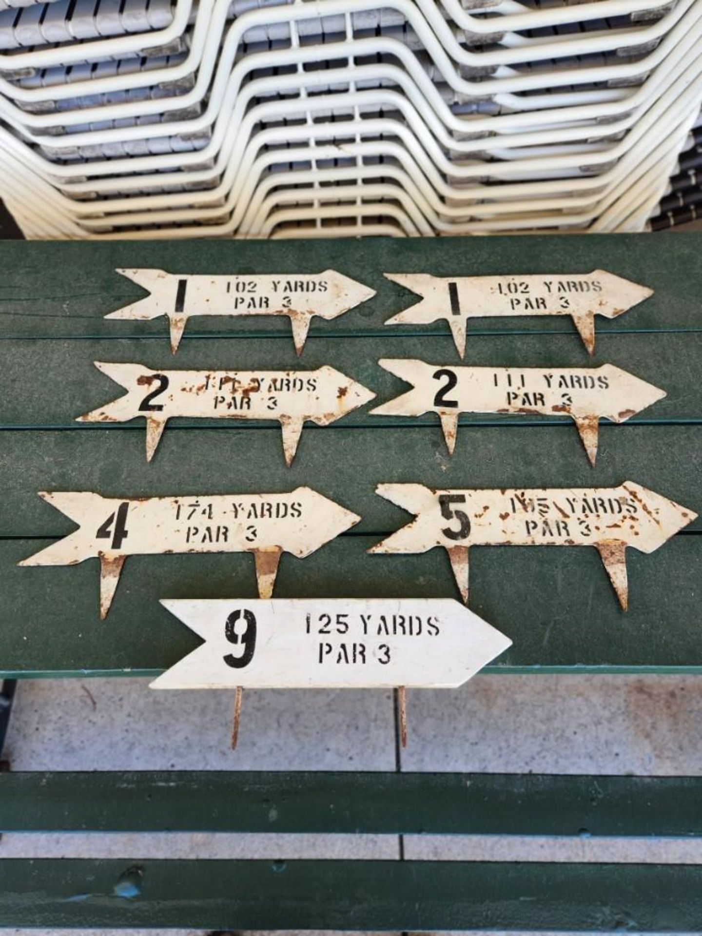 (7) Vintage Golf Course Yardage Markers (located off-site, please read description) - Image 2 of 2