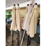 5 Beige Patio Umbrellas (located off-site, please read description)