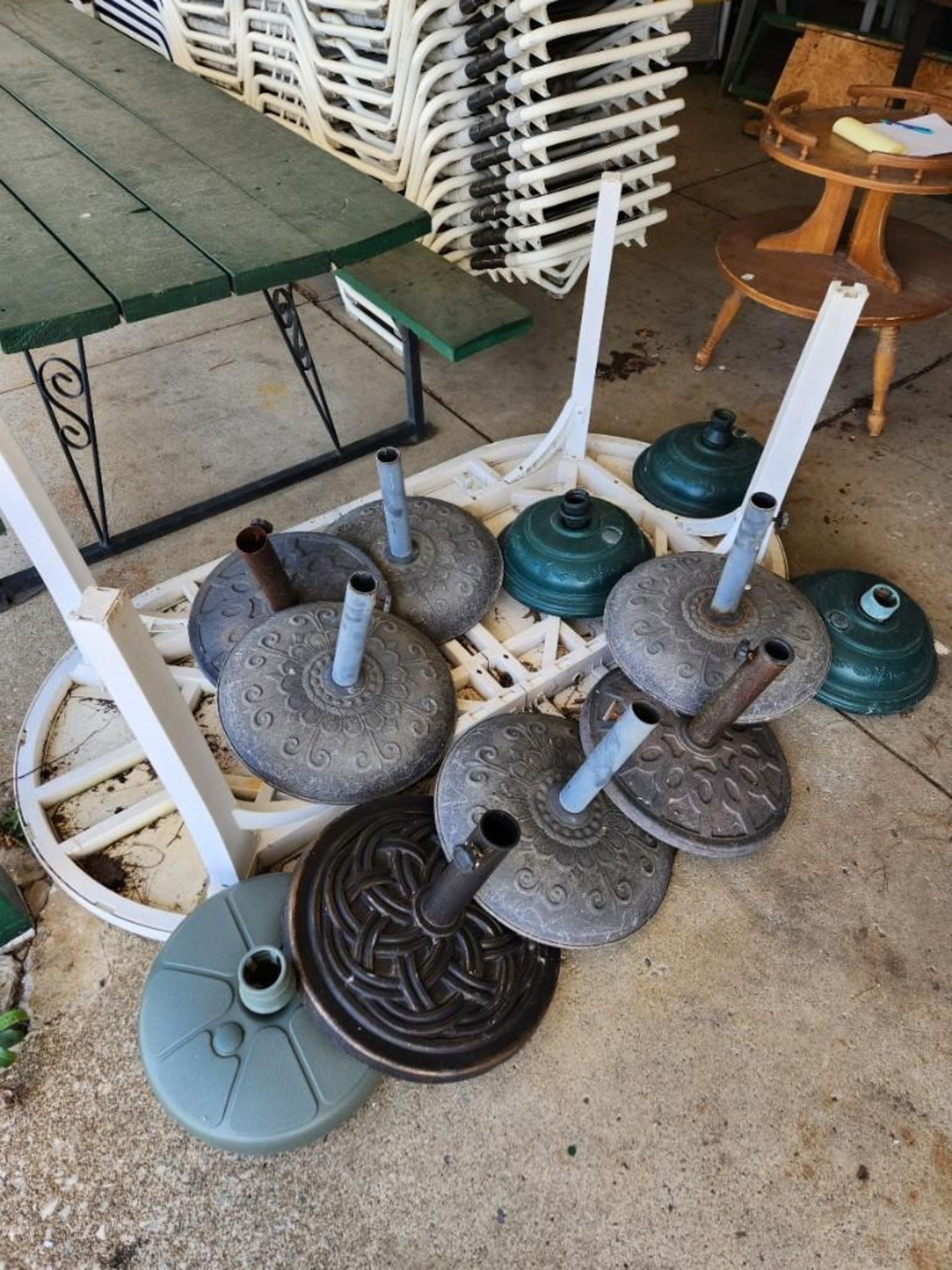 (11) Used Patio Umbrella Bases (located off-site, please read description) - Image 2 of 2