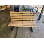 Steel and Wood Bench (located off-site, please read description)