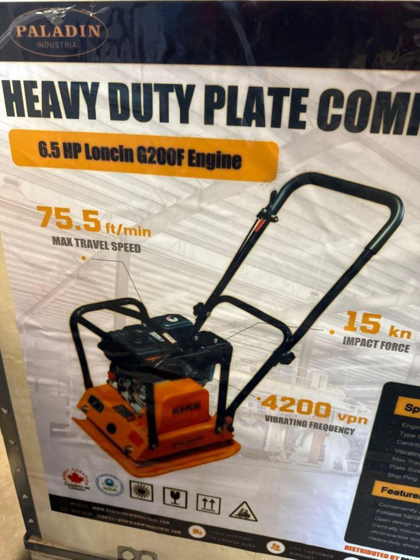 New Paladin Co Heavy Duty Plate Compactor Model PLD-PC90 - Image 2 of 3
