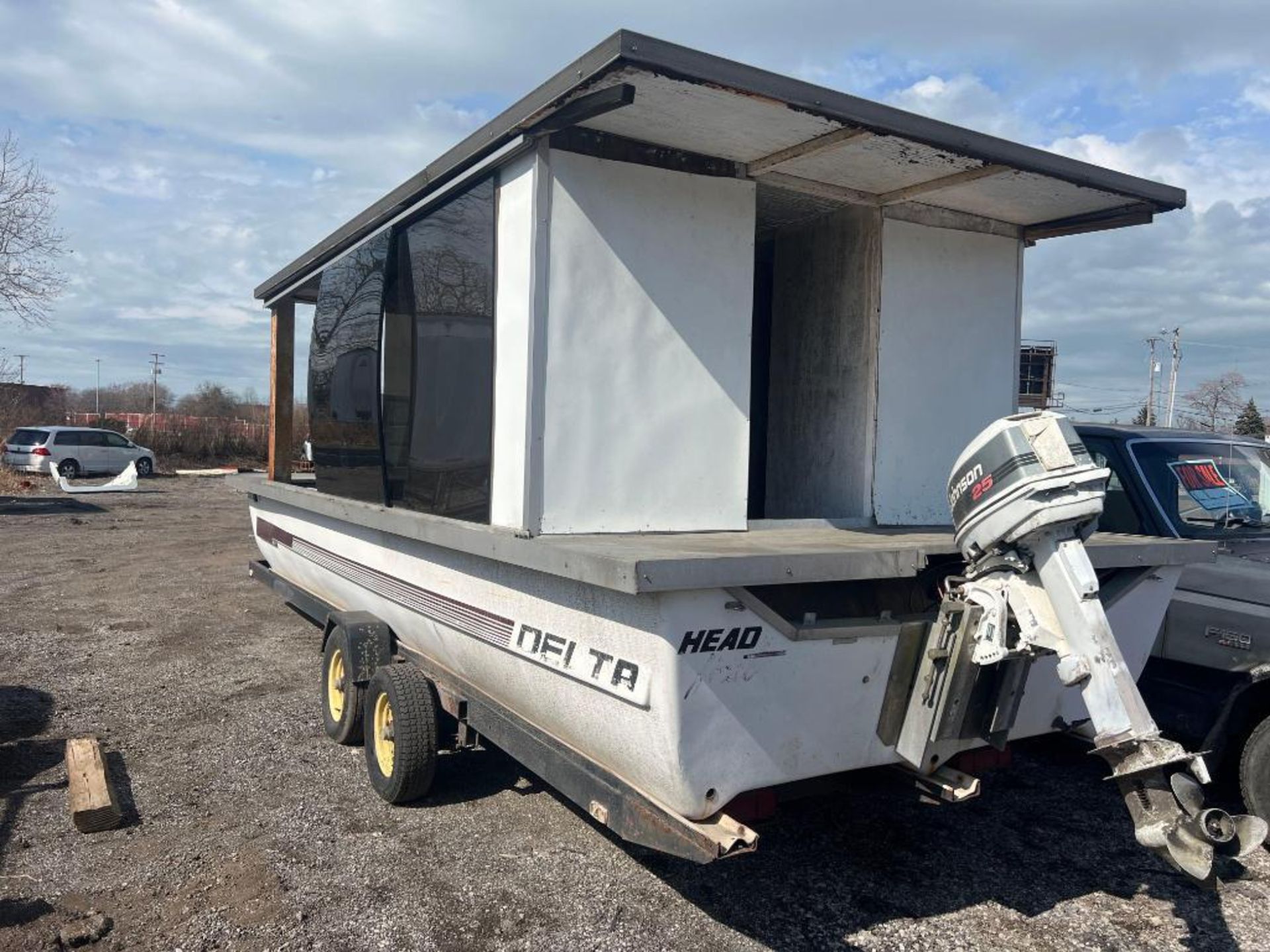 Delta House Boat Project w/ Trailer - Image 2 of 11