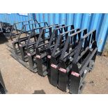 New Kivel Co 48in/3500lb max cap Skidloader Fork Attachment (1 set)