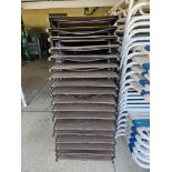 (18) Used Brown and Black Poolside Chaise Lounge Chairs (located off-site, please read description)
