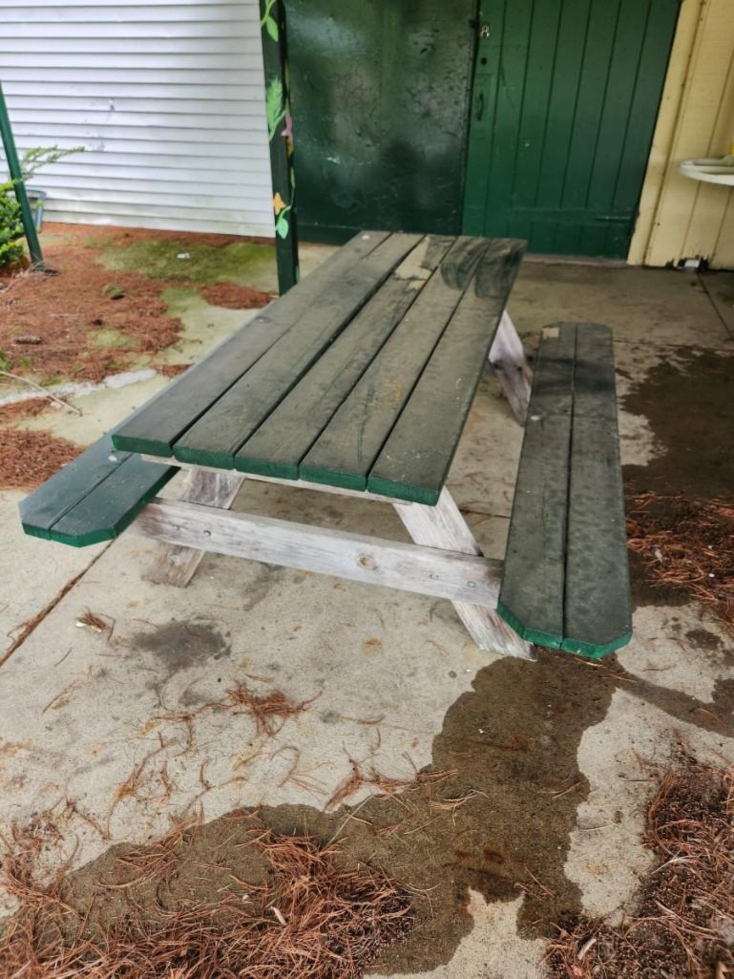 (2) Wood Picnic Tables (located off-site, please read description) - Image 2 of 2