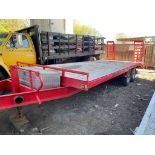 18ft + 3.5ft Tandem HD Equipment Trailer (located offsite-please read full description)