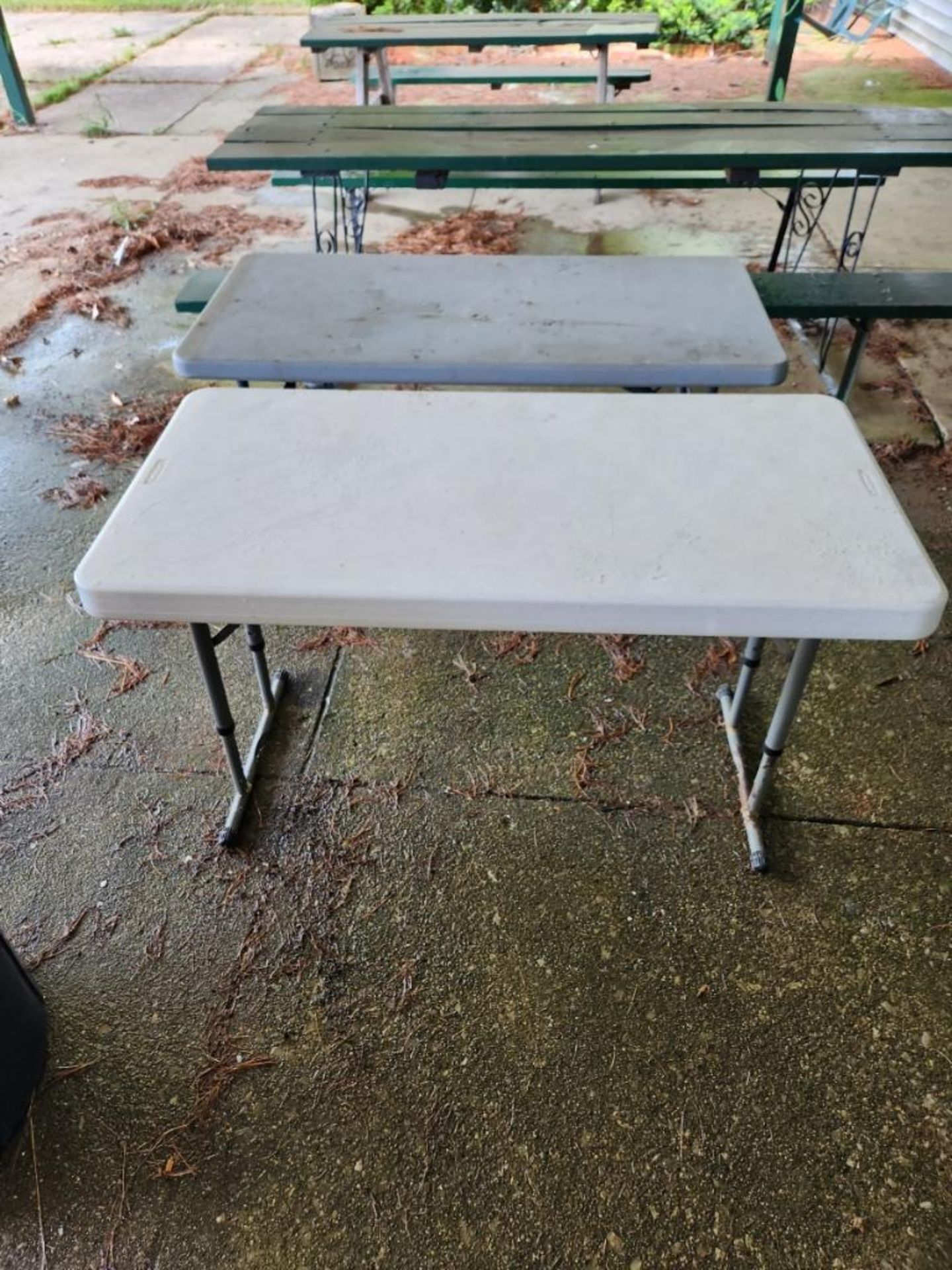 (2) Small Folding Tables (located off-site, please read description) - Image 3 of 3
