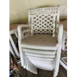 (11) Heavy Duty Lawncare Plastic Patio Chairs (located off-site, please read description)