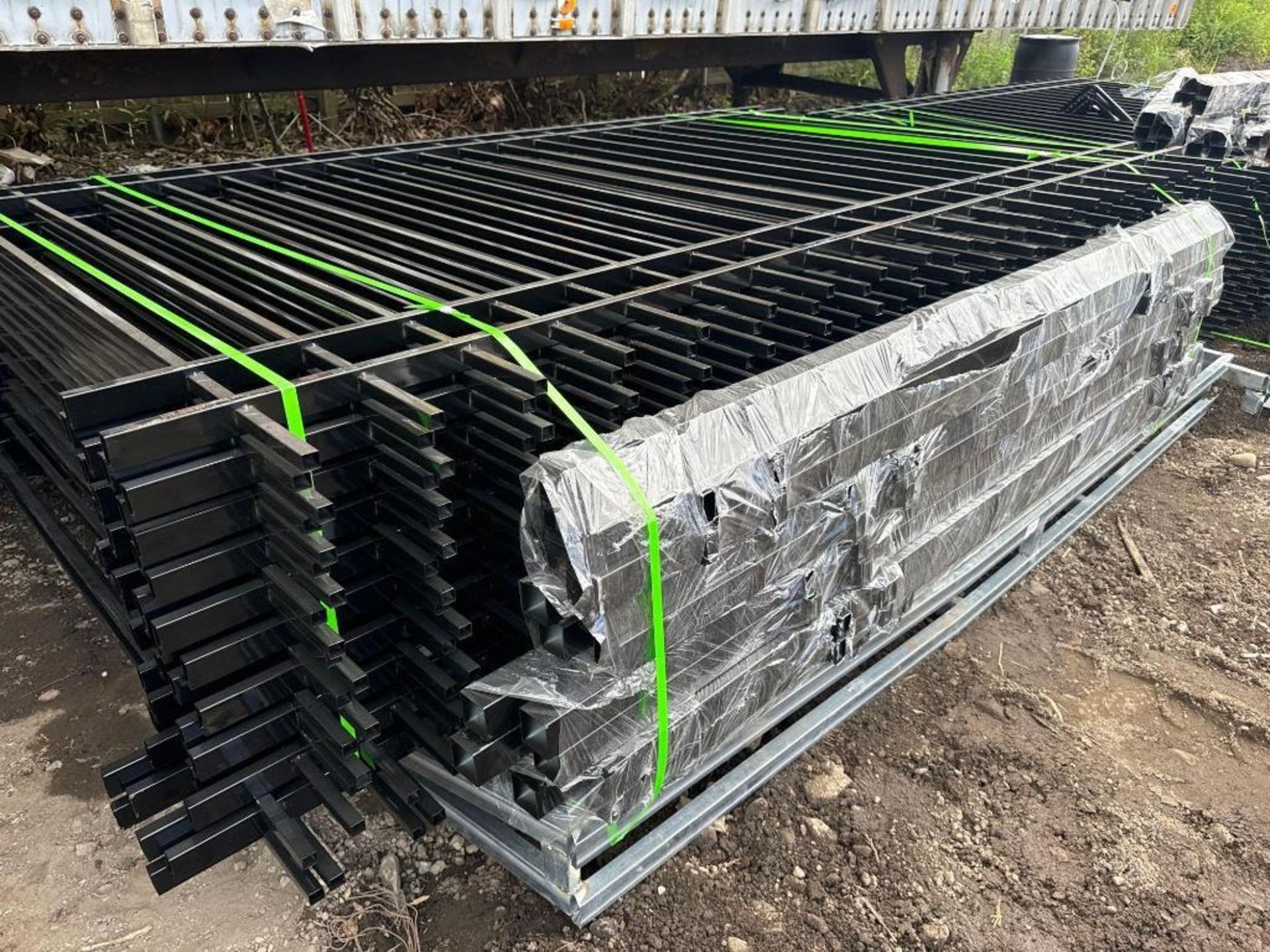 (60) pcs of 10ft x 7ft Galvanized Steel Fence Sections w/ (63) Posts - Image 3 of 5