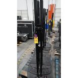 MON STAND BASE 2-POLE BLK PREMIER PSD-TS - 84" Black