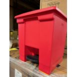 (3) Rubbermaid #FG614300RED 8 Gallon Step-On Waste Container