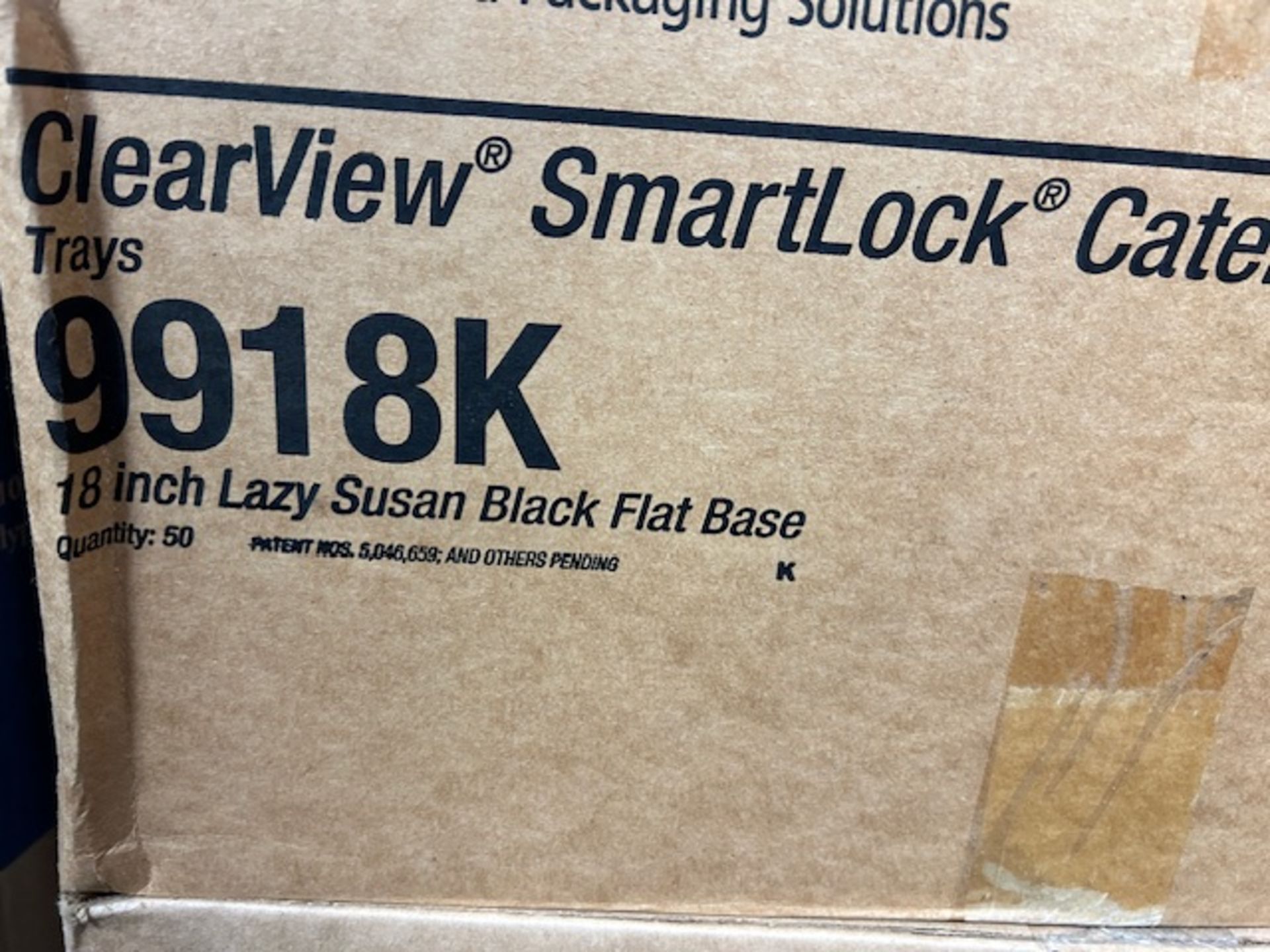 (10) Cases - Pactiv #9918K 18" Black Plastic Lazy Susan Platter (Pack 50) - Image 3 of 4